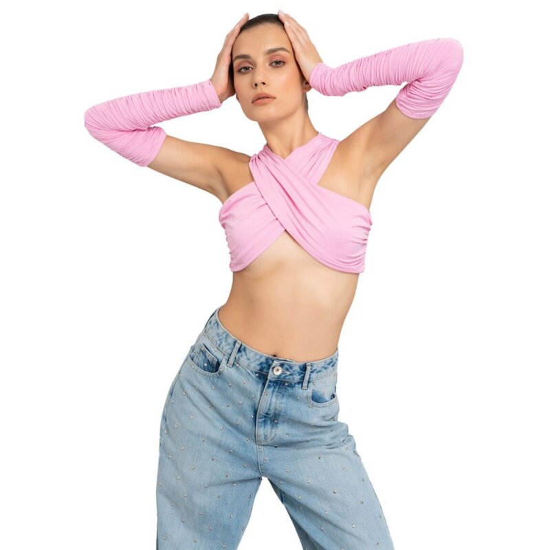 CRTBLNCHSHP NEW PINK CROSS MINI TOP WITH GLOVES M