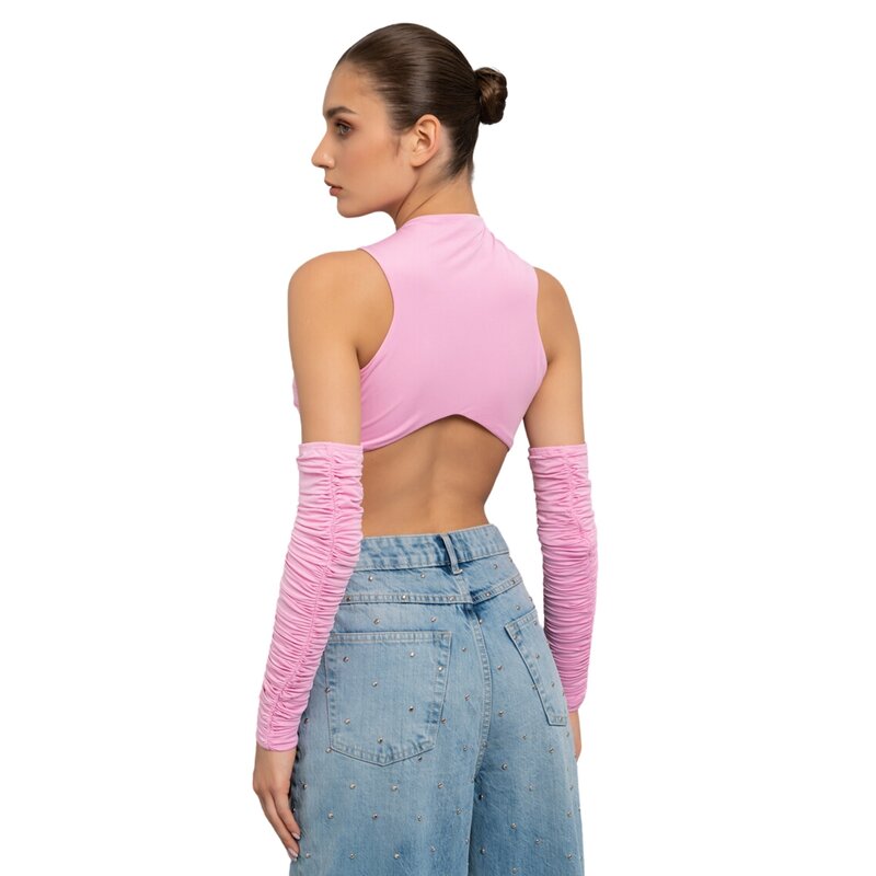 CRTBLNCHSHP NEW PINK CROSS MINI TOP WITH GLOVES M