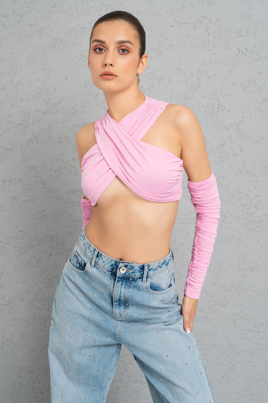 CRTBLNCHSHP NEW PINK CROSS MINI TOP WITH GLOVES M