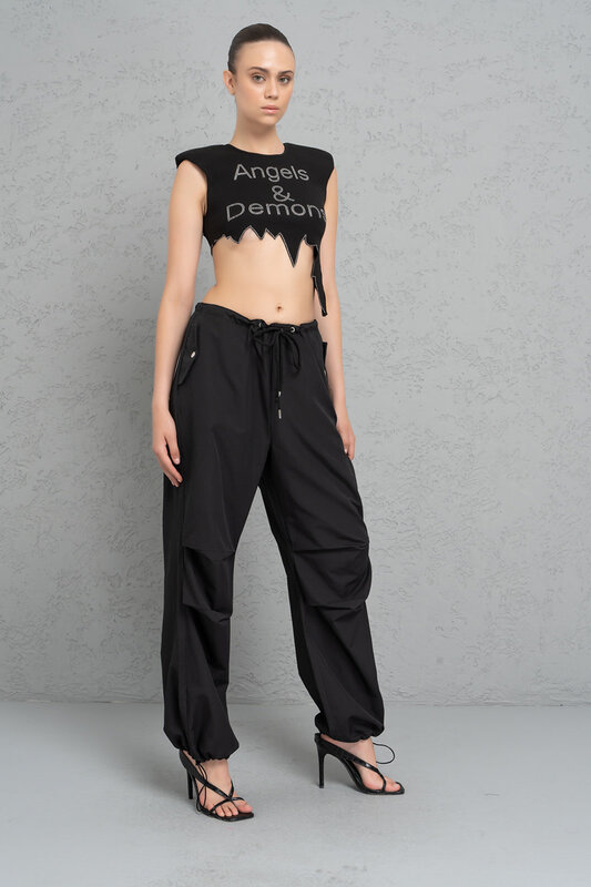 CRTBLNCHSHP BLACK BAGGIE PANTS M