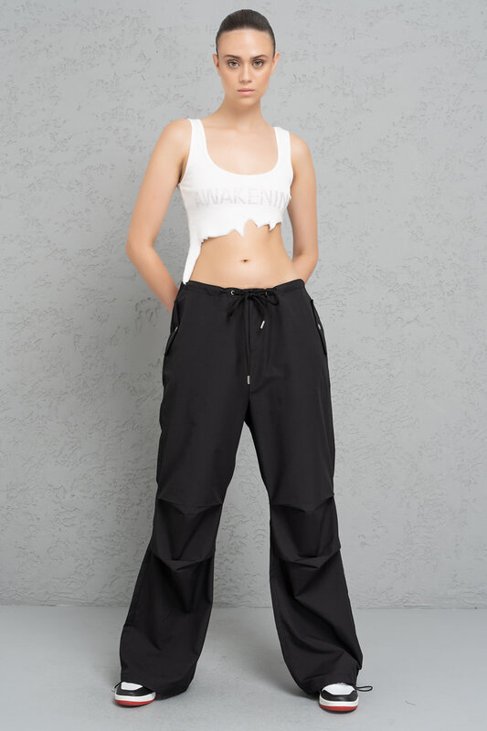 CRTBLNCHSHP BLACK BAGGIE PANTS M