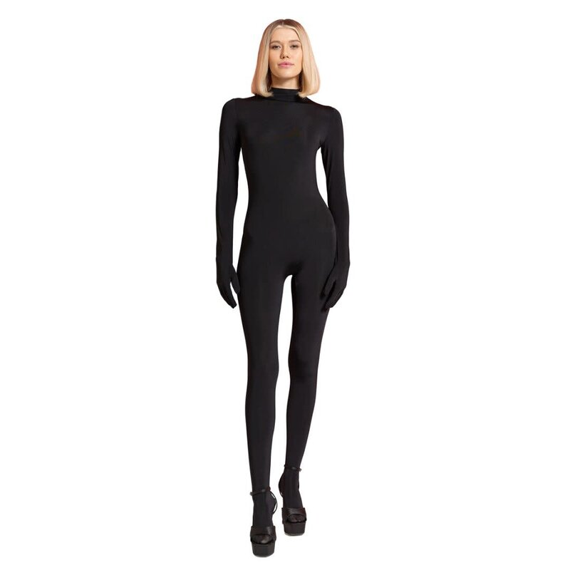 CRTBLNCHSHP BLACK FOOTED CATSUIT WITH GLOVES