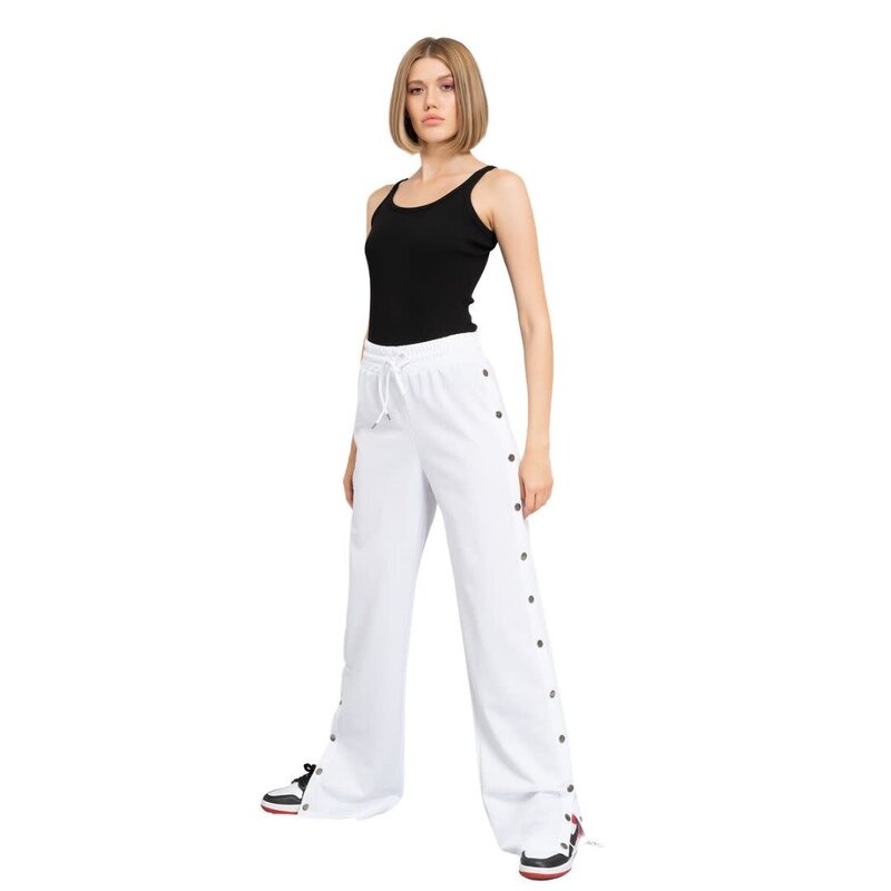 CRTBLNCHSHP SNAP BUTTON SIDE WHITE PANTS