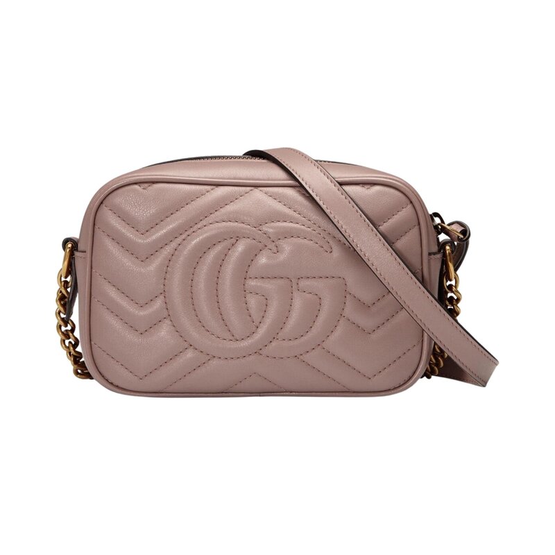 GUCCI GG MARMONT MINI CAMERA BAB DUSTY PINK CRTBLNCHSHP