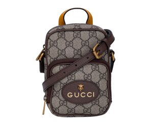 Gucci Beige Canvas Leather GG Supreme Neo Vintage Backpack Gucci