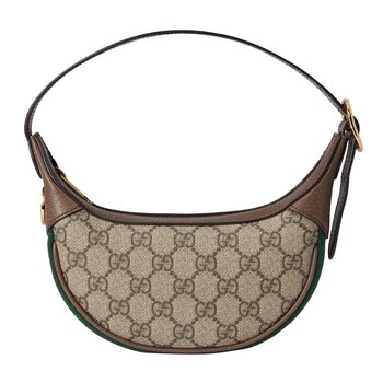 GUCCI GUCCI GG SUPREME MONOGRAM WEB OPHIDIA CRESCENT MINI BAG (658551)