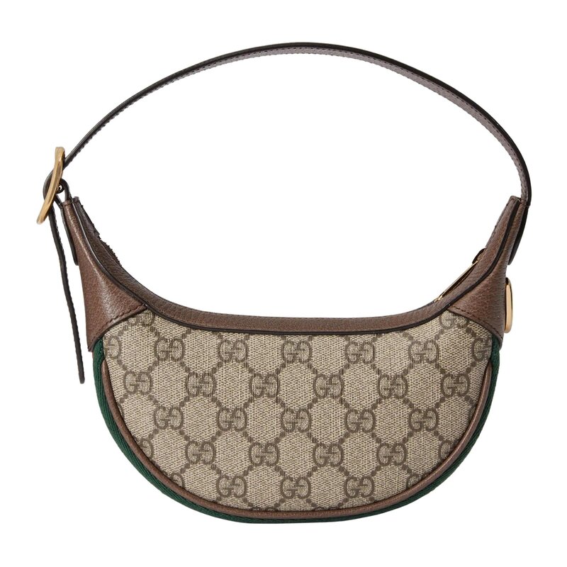 GUCCI GG SUPREME MONOGRAM WEB OPHIDIA CRESCENT MINI BAG 658551 CRTBLNCHSHP