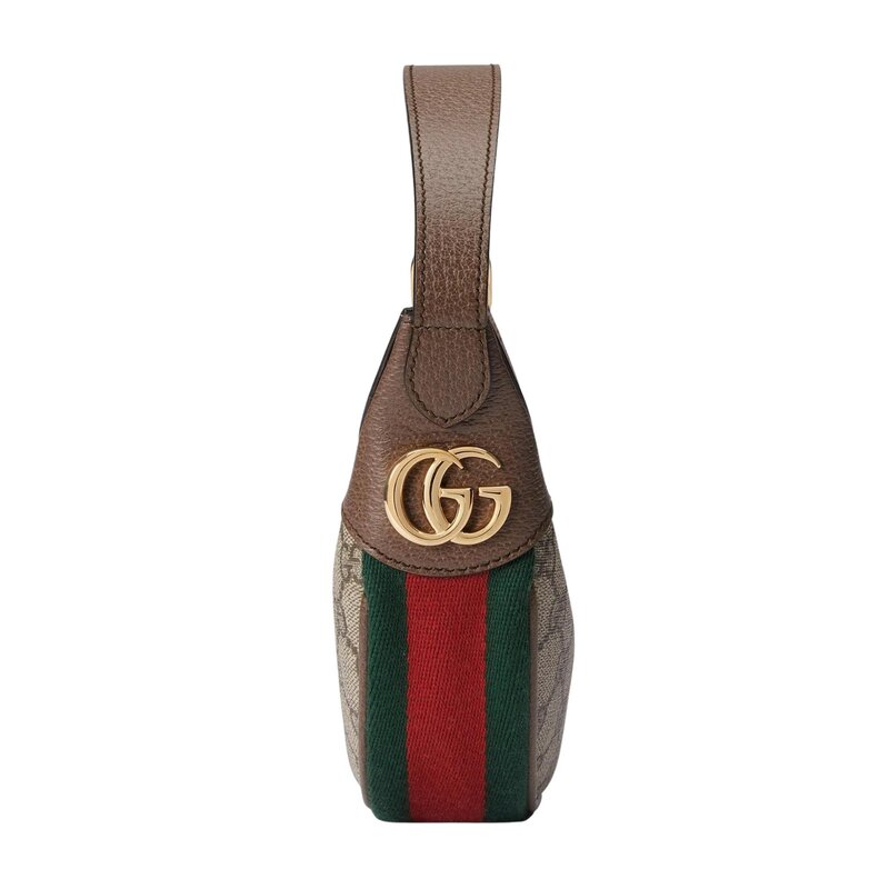 GUCCI GUCCI GG SUPREME MONOGRAM WEB OPHIDIA CRESCENT MINI BAG (658551)