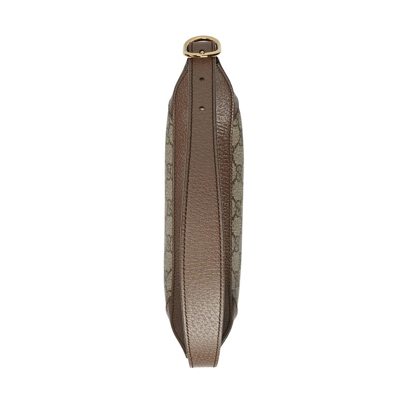 GUCCI GUCCI GG SUPREME MONOGRAM WEB OPHIDIA CRESCENT MINI BAG (658551)