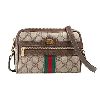 GUCCI GUCCI GG SUPREME OPHIDIA CAMERA BAG BEIGE (517350)