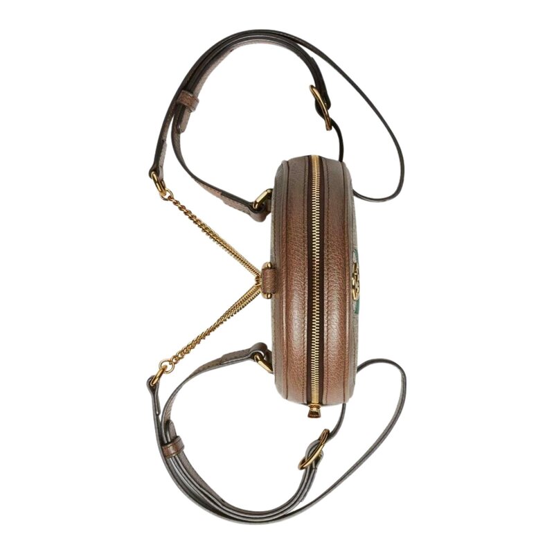 GUCCI GUCCI GG SUPREME OPHIDIA ROUND MINI BACKPACK (598667)