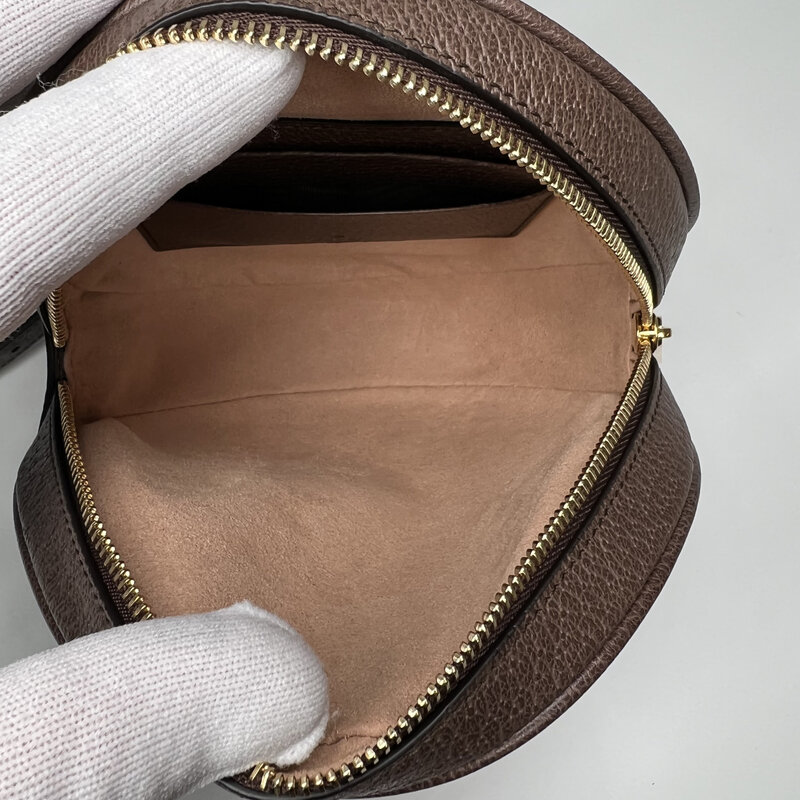 GUCCI GUCCI GG SUPREME OPHIDIA ROUND MINI BACKPACK (598667)