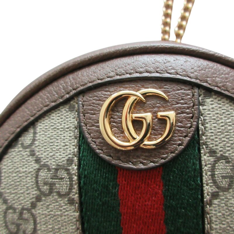 GUCCI GUCCI GG SUPREME OPHIDIA ROUND MINI BACKPACK (598667)