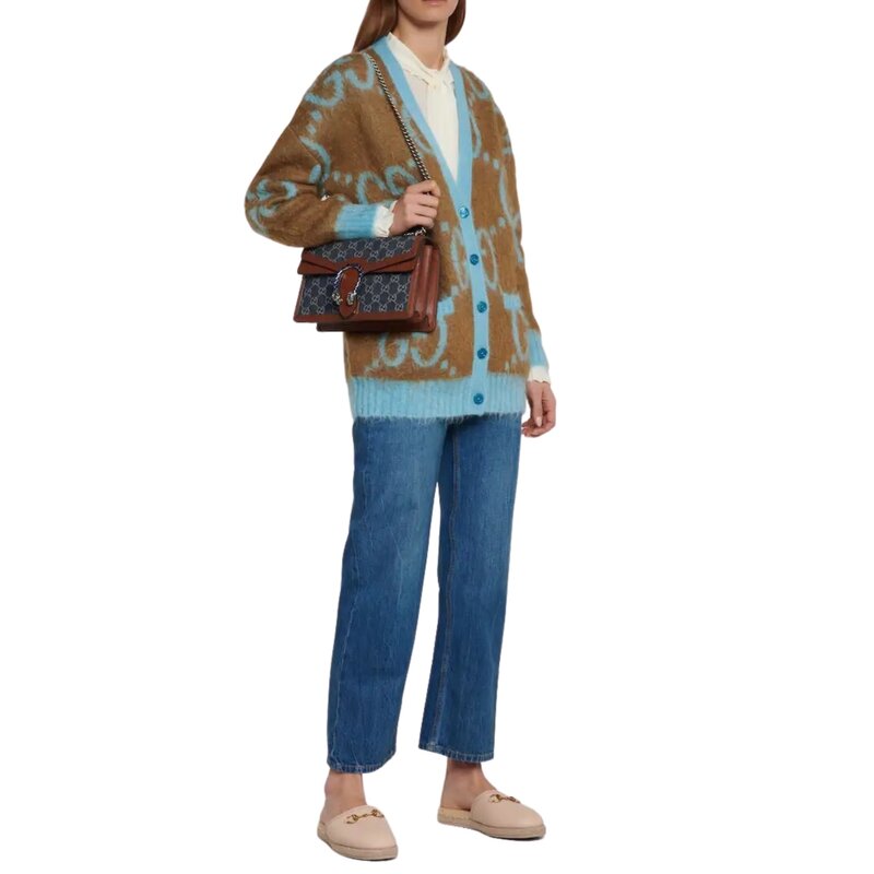 GUCCI GUCCI SMALL DIONYSUS GG DENIM BLUE SHOULDER BAG