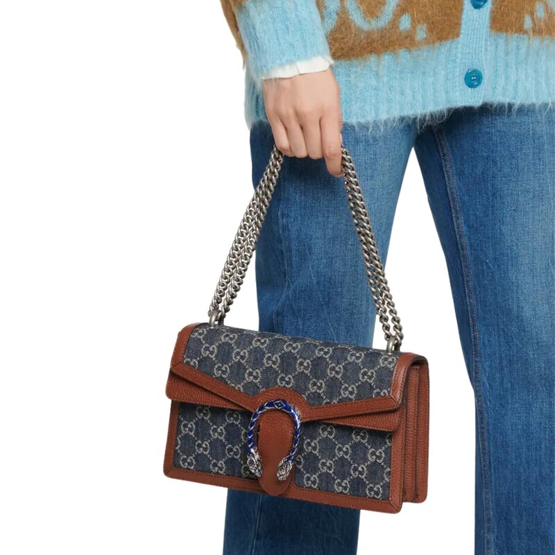 GUCCI SMALL DIONYSUS GG DENIM BLUE SHOULDER BAG CRTBLNCHSHP