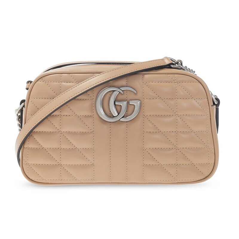 GUCCI GUCCI SMALL MARMONT CAMERA BAG 2.0 ROSE BEIGE