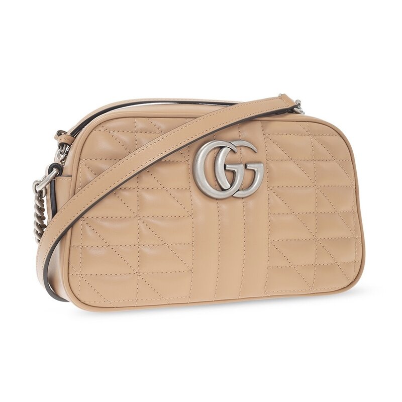 GUCCI GUCCI SMALL MARMONT CAMERA BAG 2.0 ROSE BEIGE
