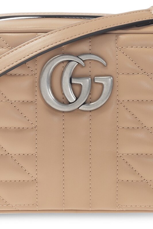 GUCCI GUCCI SMALL MARMONT CAMERA BAG 2.0 ROSE BEIGE