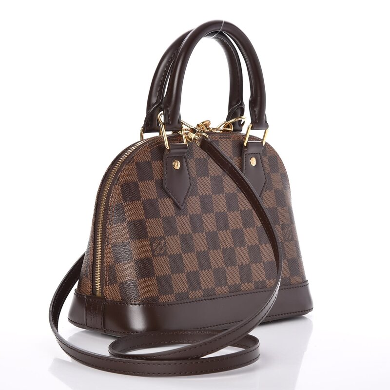 LOUIS VUITTON LOUIS VUITTON DAMIER EBENE ALMA BB HANDBAG