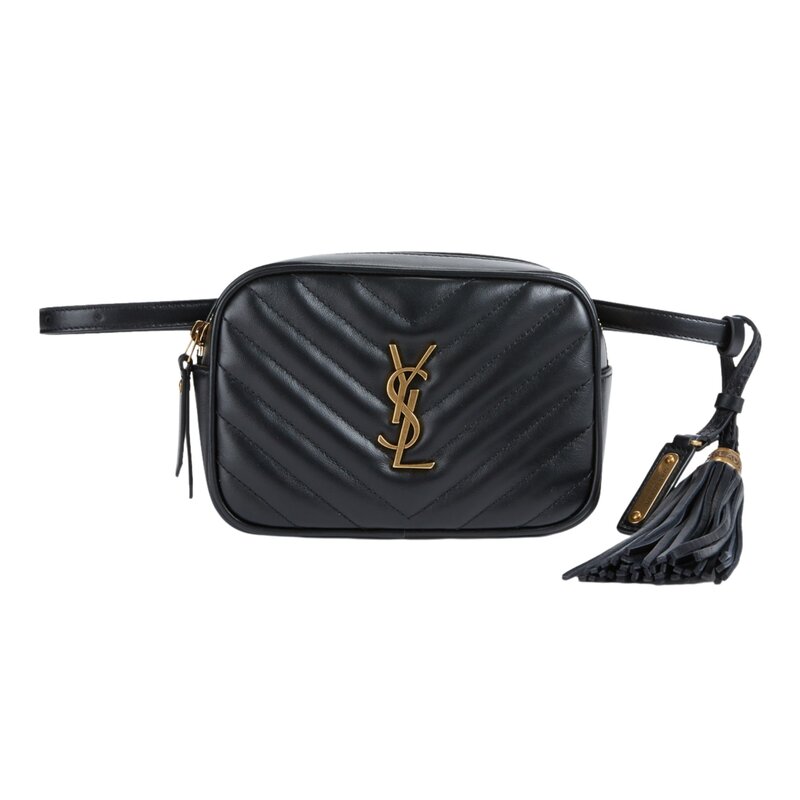 SAINT LAURENT SAINT LAURENT LOU YSL MONOGRAM MATELASSE LEATHER BELT BAG 614081
