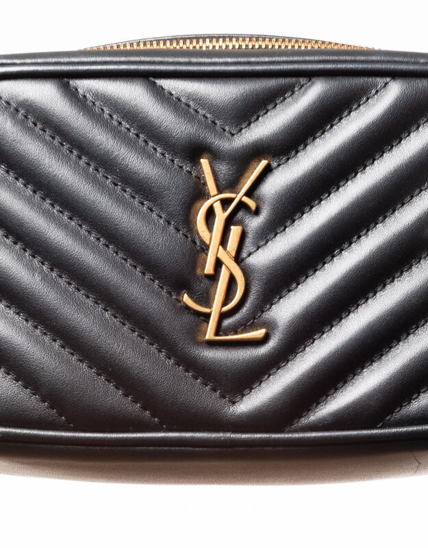 SAINT LAURENT SAINT LAURENT LOU YSL MONOGRAM MATELASSE LEATHER BELT BAG 614081