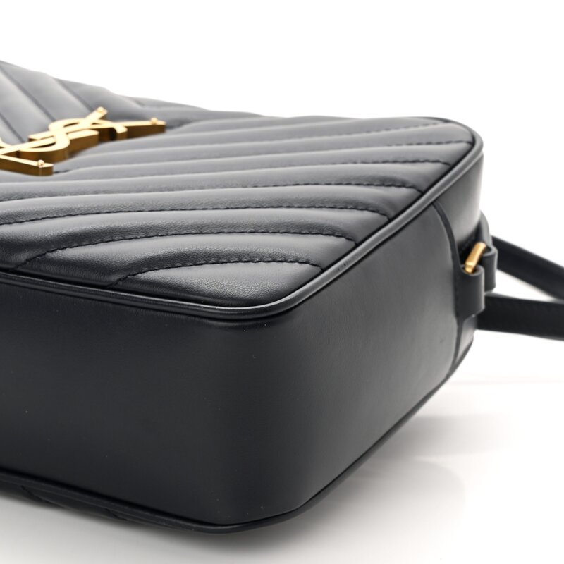 SAINT LAURENT SAINT LAURENT CALFSKIN MATELASSE MONOGRAM BLACK LOU CAMERA BAG
