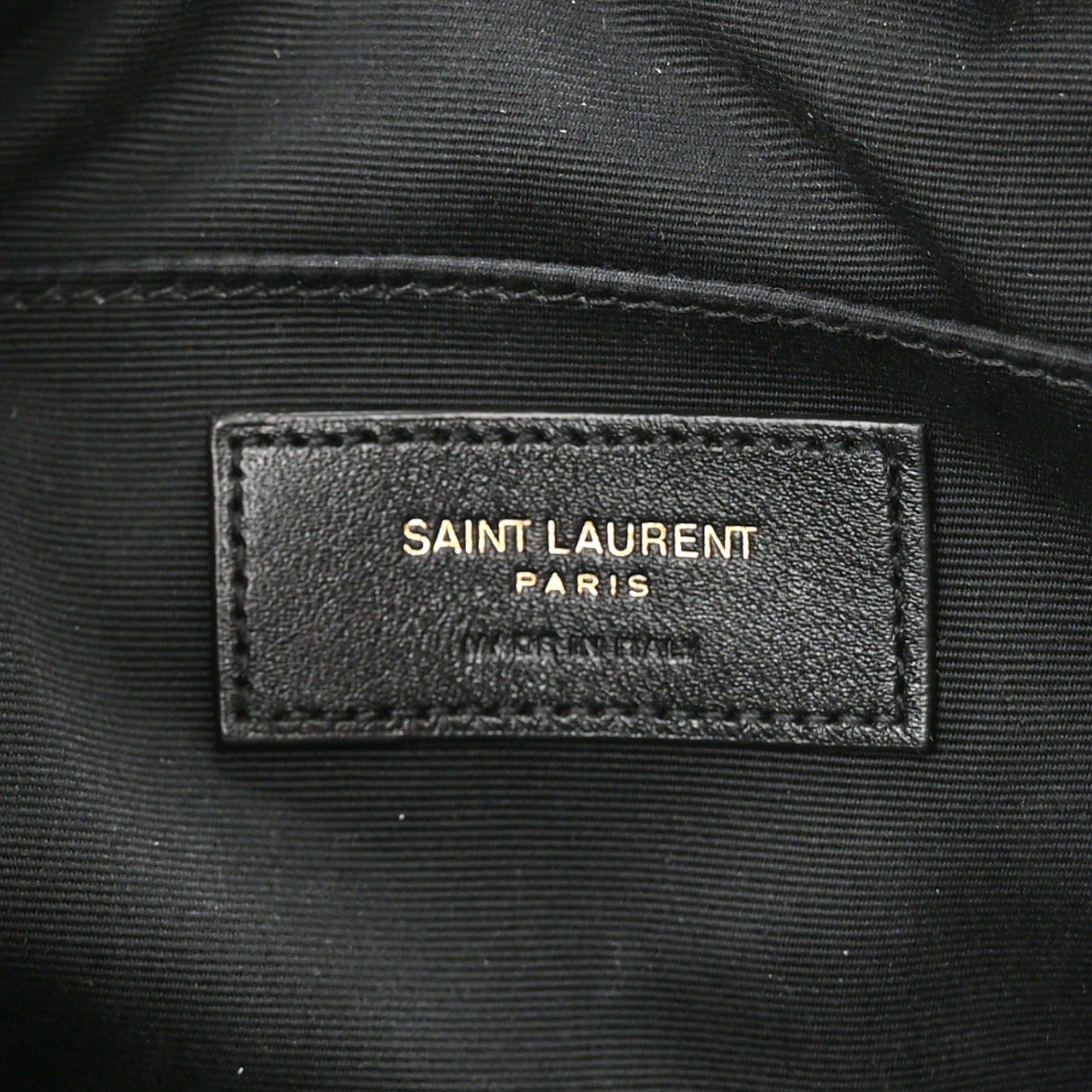 SAINT LAURENT Calfskin Matelasse Monogram Monochrome Lou Camera Bag Black  1237809