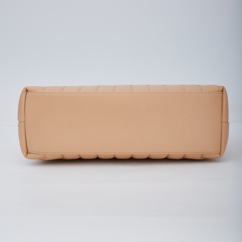SAINT LAURENT SAINT LAURENT BEIGE CALFSKIN LOULOU SATCHEL MEDIUM SHOULDER BAG