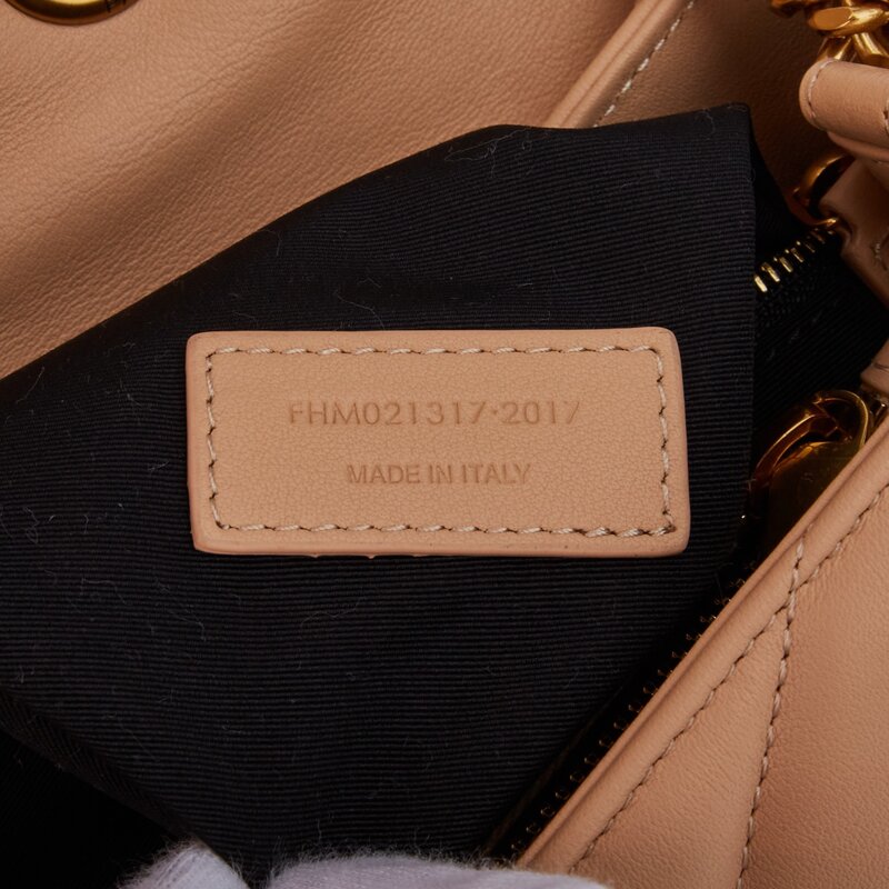 SAINT LAURENT SAINT LAURENT BEIGE CALFSKIN LOULOU SATCHEL MEDIUM SHOULDER BAG