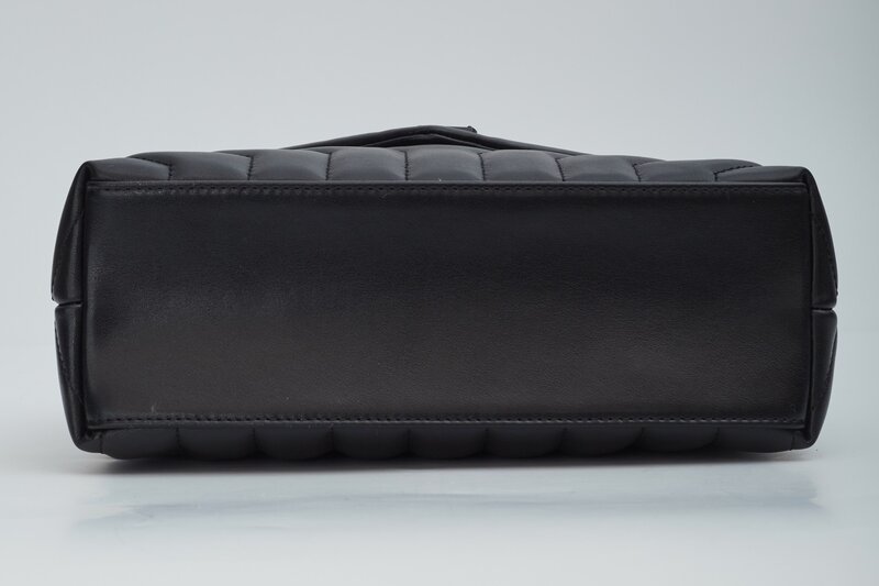 SAINT LAURENT SAINT LAURENT LOULOU SMALL CLASSIC BLACK ON BLACK LEATHER BAG