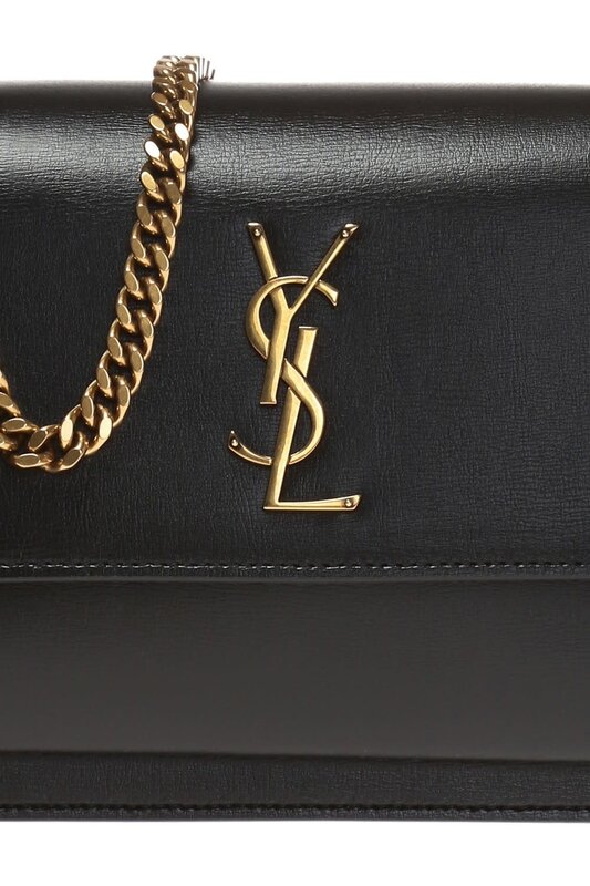 SAINT LAURENT SAINT LAURENT SMOOTH LEATHER BLACK MEDIUM SUNSET SHOULDER BAG