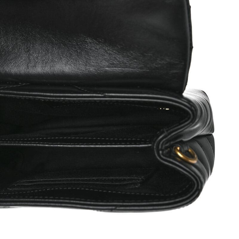 SAINT LAURENT SAINT LAURENT CALFSKIN BLACK Y QUILTED TOY LOULOU BAG GOLD HARDWARE