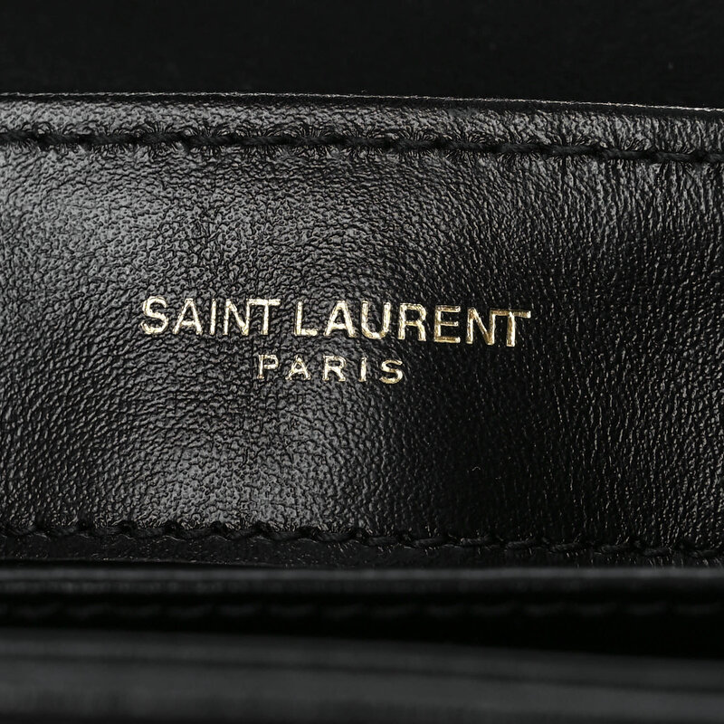 SAINT LAURENT SAINT LAURENT CALFSKIN BLACK Y QUILTED TOY LOULOU BAG GOLD HARDWARE