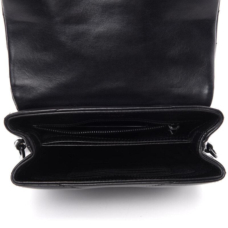 SAINT LAURENT CALFSKIN SO BLACK Y QUILTED TOY LOULOU BAG