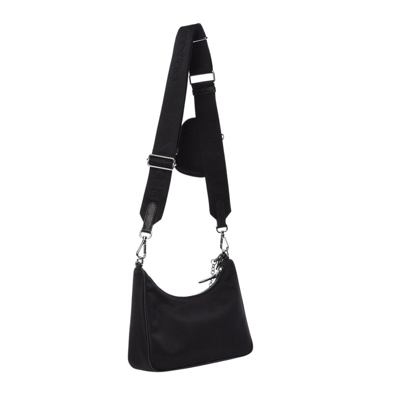 PRADA PRADA NYLON BLACK RE-EDITION 2005 MESSENGER BAG 2021