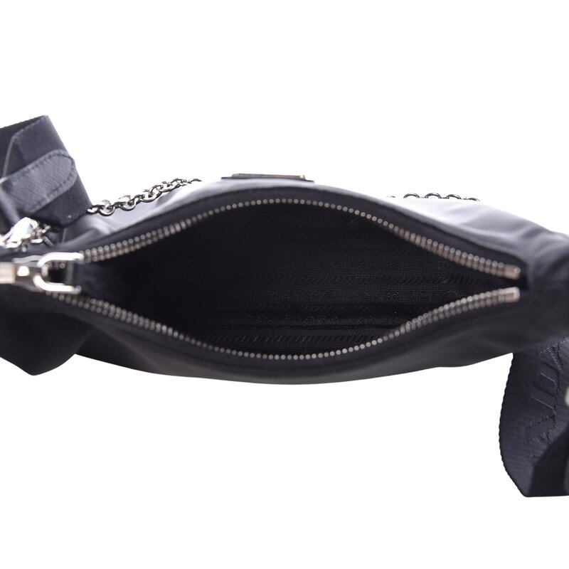 PRADA PRADA NYLON BLACK RE-EDITION 2005 MESSENGER BAG 2021