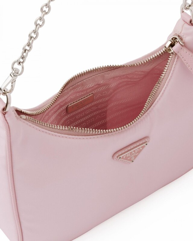 PRADA PRADA NYLON ALABASTER PINK RE-EDITION 2005 MESSENGER BAG