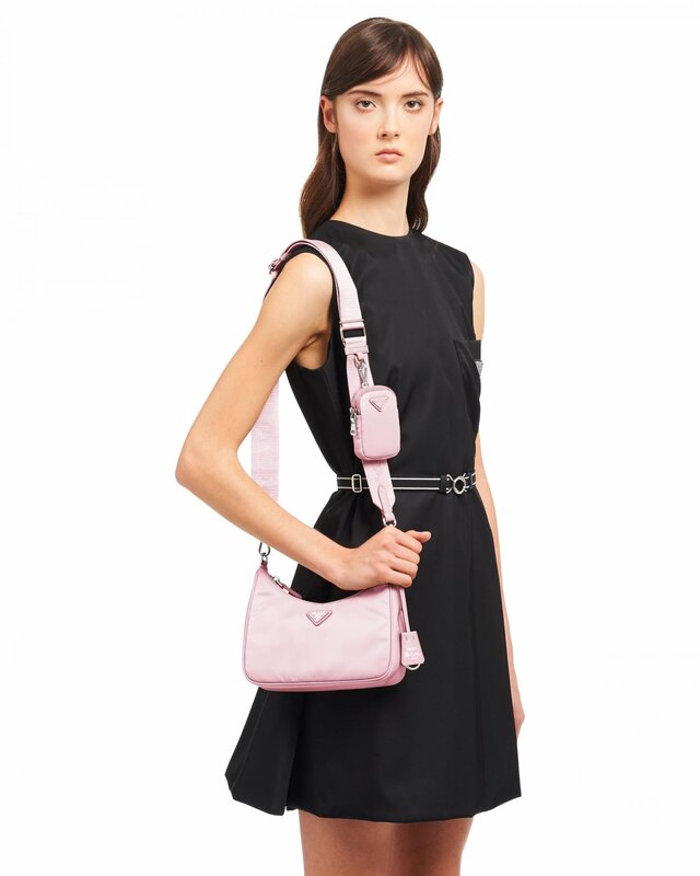 PRADA PRADA NYLON ALABASTER PINK RE-EDITION 2005 MESSENGER BAG
