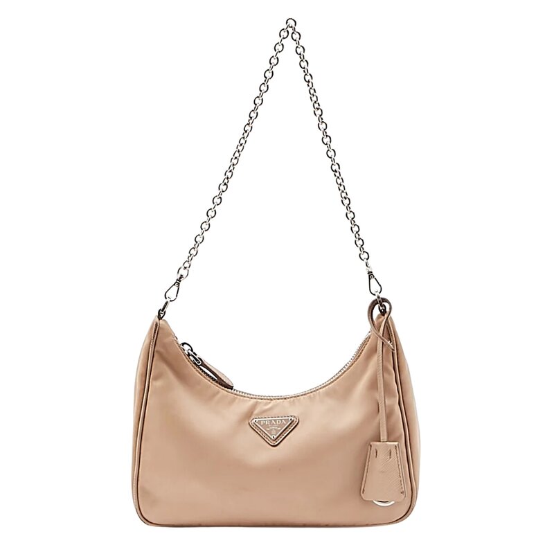 PRADA PRADA NYLON BEIGE RE-EDITION 2005 MESSENGER BAG