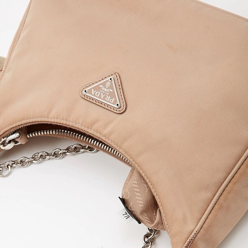 PRADA PRADA NYLON BEIGE RE-EDITION 2005 MESSENGER BAG