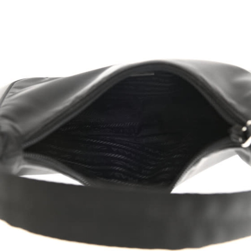 PRADA PRADA TESSUTO NYLON BLACK MINI RE-EDITION 2000 BAG SILVER
