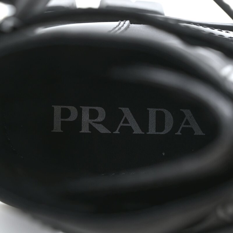 PRADA PRADA MONOLITH COMBAT BOOT BLACK 39