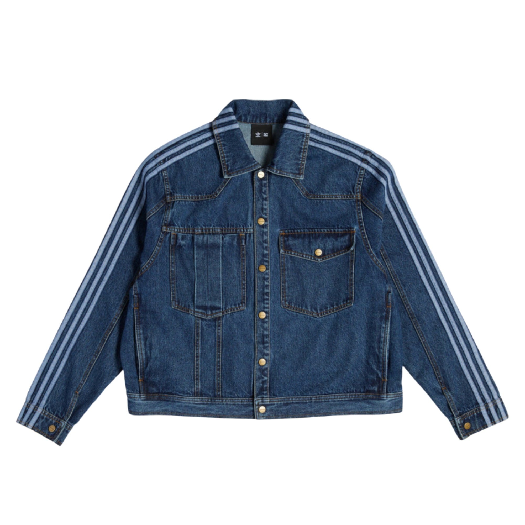 adidas x IVY PARK Blue Denim Monogram Jacket - ShopStyle