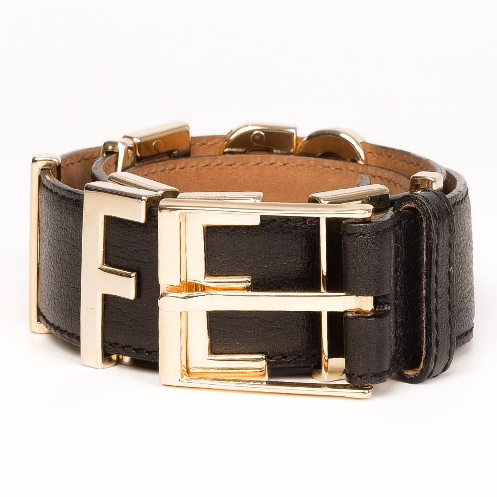 MOSCHINO REDWALL I FEEL GREAT LEATHER BELT (SIZE 42)