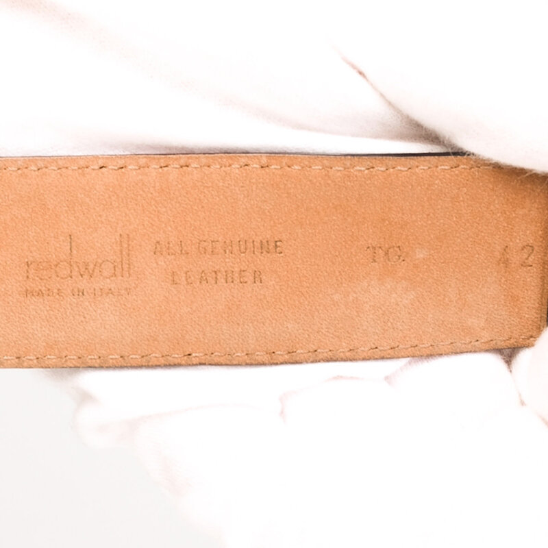 MOSCHINO MOSCHINO REDWALL I FEEL GREAT LEATHER BELT (SIZE 42)