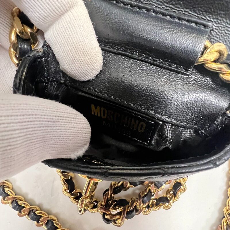 Moschino mini leather quilted crossbody hotsell