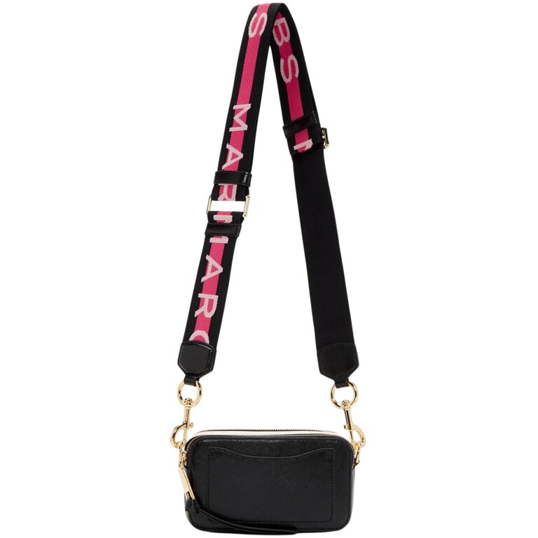 Marc Jacobs Crossbody Snapshot Shoulder Bag Leather Black/Pink Color