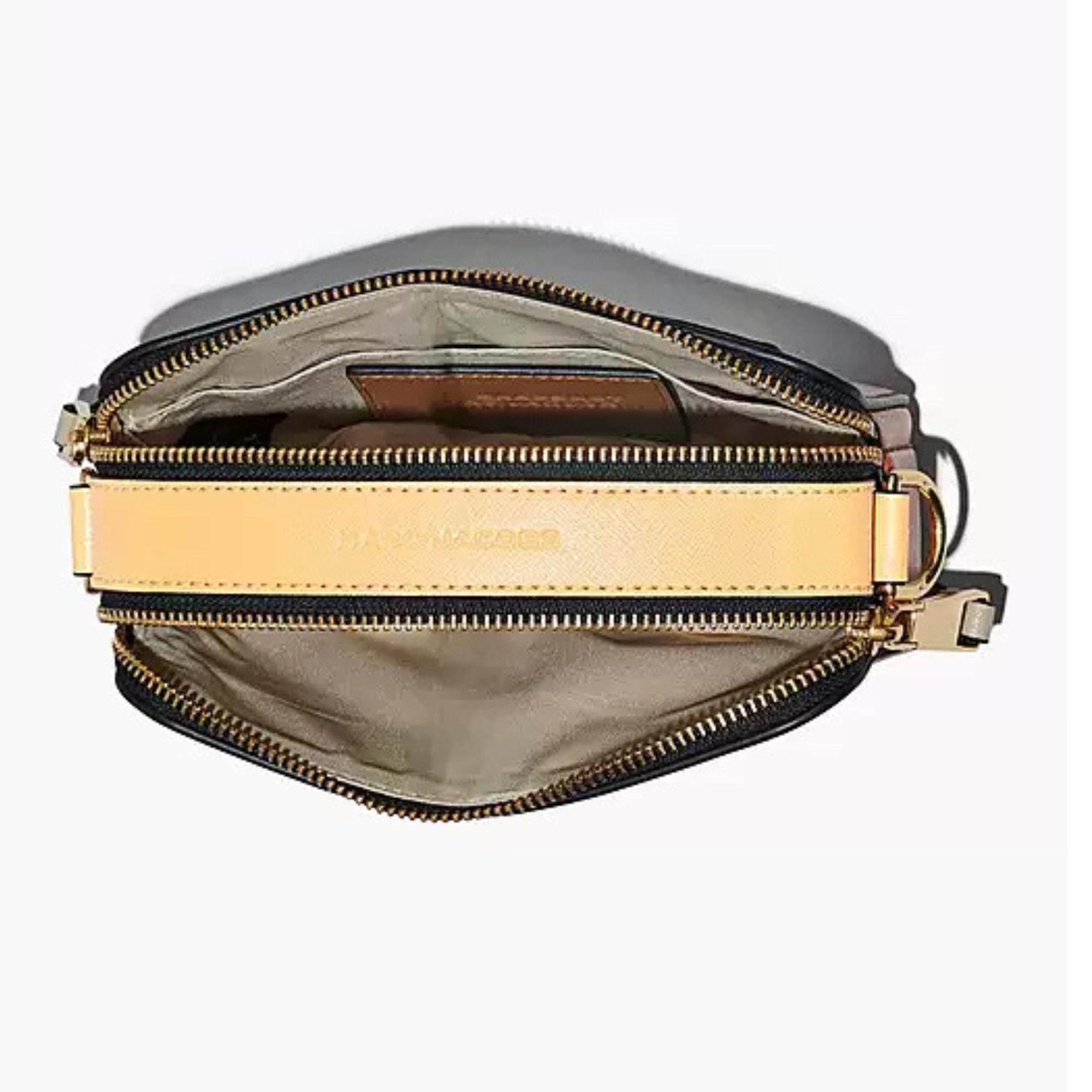 MARC JACOBS THE SNAPSHOT LEATHER BROWN CAMERA BAG - CRTBLNCHSHP