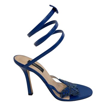 BLUMARINE BLUMARINE BUTTERFLY BLUE HEELS (EU 40)