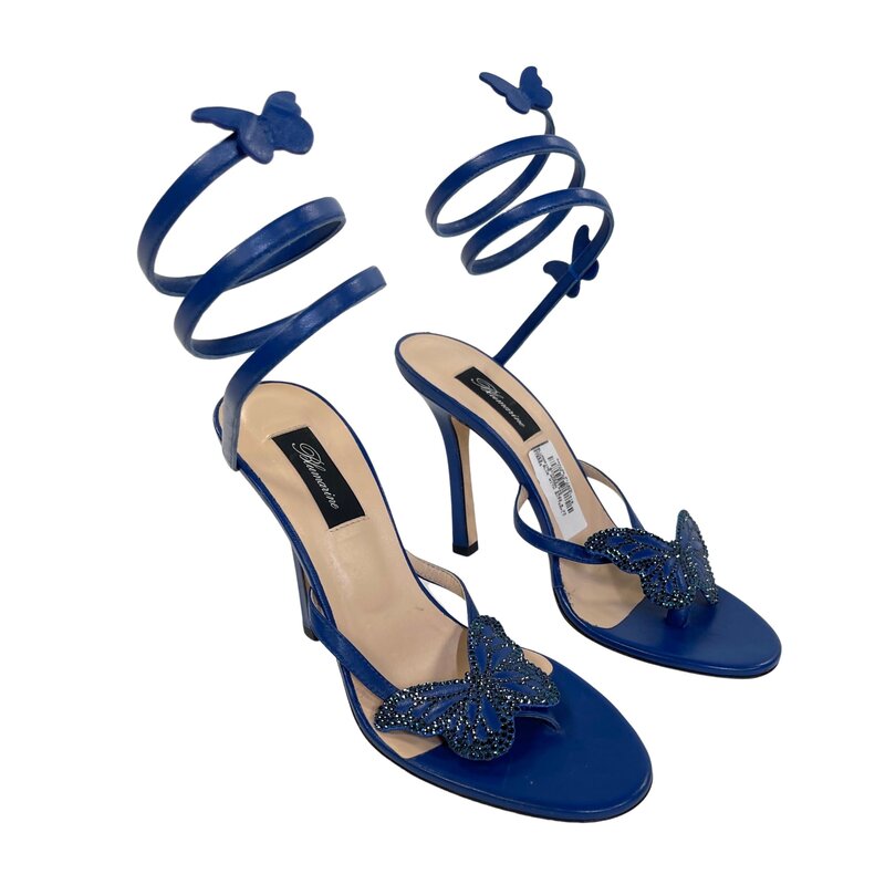 BLUMARINE BLUMARINE BUTTERFLY BLUE HEELS (EU 40)
